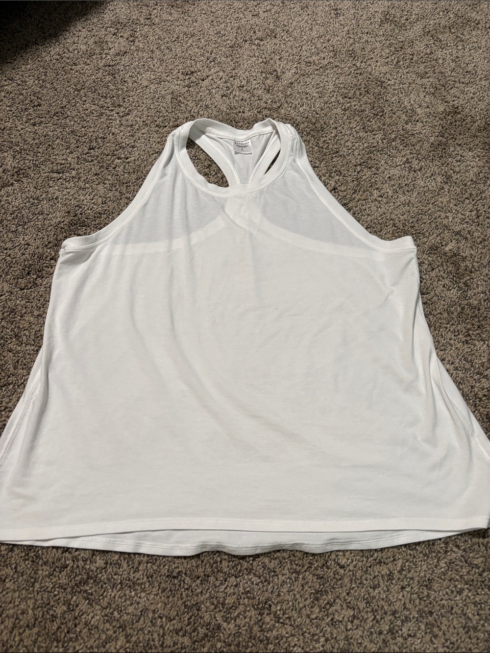 Athleta White Racerback Workout Tank size XL